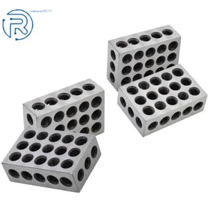 2 Pares 1-2-3 Bloques 23 Agujeros Ultra Precisión .0002" Maquinista 123 Plantilla - Imagen 1 de 8