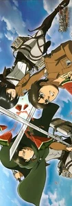 poster Attack on Titan anime Shingeki no Kyojin Eren Yeager Jaeger Mikasa Levi - Picture 1 of 2
