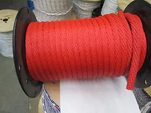 ANCHOR ROPE DOCK LINE 3/8" X 100' PREMIUM RED LINE MADE IN USA - Picture 1 of 2
