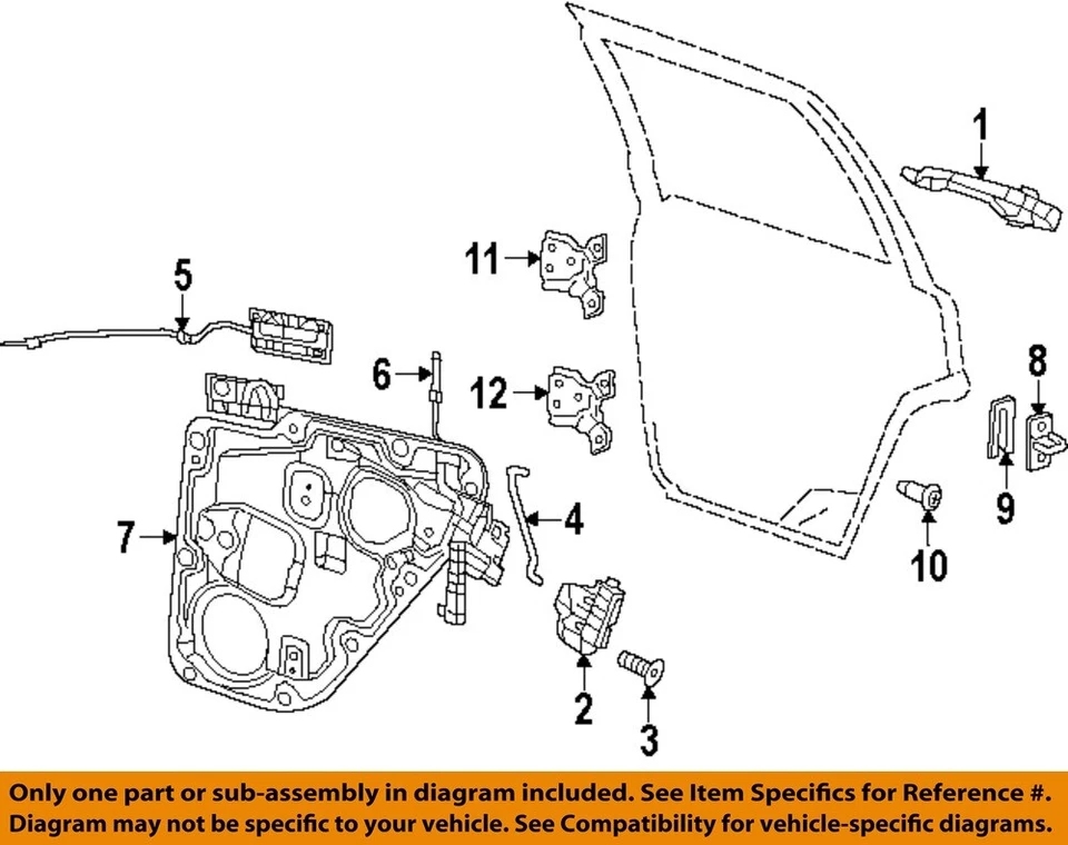 Cerradura de puerta trasera CHRYSLER OEM 11-23 Durango herrajes-pestillo 4589922AH Foto 1 de 1