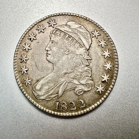 1822  CAPPED BUST HALF DOLLAR   O-115   VF/XF   BETTER DATE   #3338 Cover