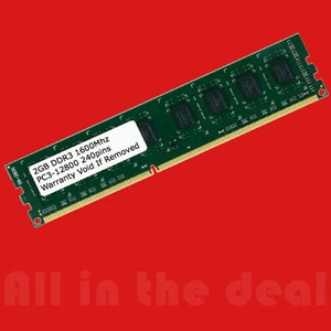 2GB DDR3 1600MHz PC3-12800 240 pin DESKTOP Memory Non ECC 1600 RAM uDimm 2G - Picture 1 of 1