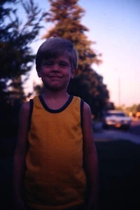 35mm Color Film Photography Slide 1960s 1970s Vintage Little Boys Kids Outdoor - Picture 1 of 1