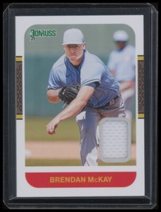 2021 Brendan McKay Donruss #87M-BM Retro 1987 Materials - Rays