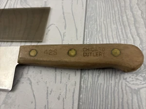 Vintage Chicago Cutlery 42S 8" Chef Knife - Walnut Handle - Made in USA - Picture 1 of 7