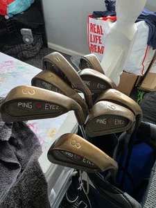 Juego de 2 hierros de cobre berilio PING Eye punto rojo (1 grado plano) +1,5 pulgadas de largo! - Imagen 1 de 9