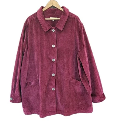 Abrigo chaqueta Woman Within pana 100 % algodón talla grande 3X Lagenlook  Foto 1 de 4