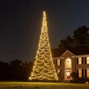 LED Weihnachtsbaum Weihnachts Beleuchtung Lichterbaum Fairybell Ø 3,7m x 8m Deko - Bild 1 von 4