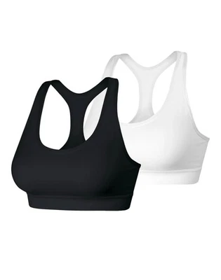 Hanes Sport Women's Racerback Sports Bra with Compression, 2-Pack - Image 1 of 4