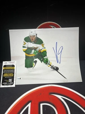 Kirill Kaprizov Autographed Retro Minnesota Wild Signed 11x14 JSA COA NHL AUTO￼ - Image 1 of 3