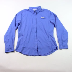 Columbia PFG Shirt Damen Medium Blue Omni-Shade Angeln Outdoor belüftet Top - Bild 1 von 13