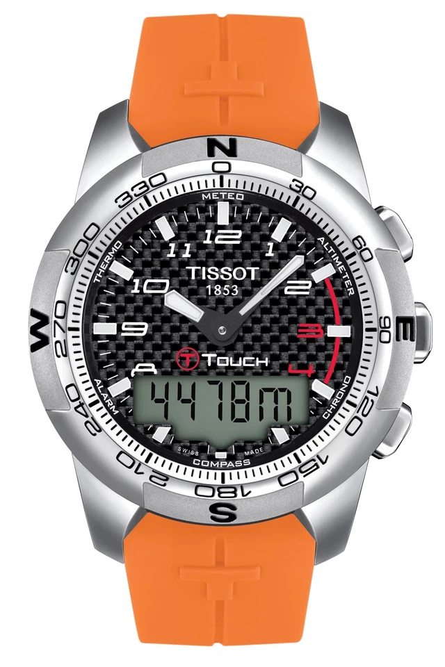 Reloj Hombre Tissot T-Touch II Banda Goma Naranja T0474204720701 Foto 1 de 1