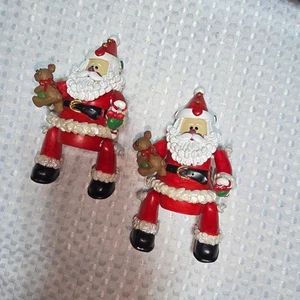 JUEGO DE 2 BRAZOS MÓVILES SANTA MUNDO DE CERÁMICA PIERNAS ESTANTE CUIDADOR U ADORNO  - Imagen 1 de 4