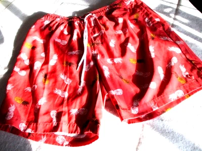 Bañador Lucky Brand Para Hombre Grande Rojo Estampado Piña Sábado Elastizado Pantalones Cortos Foto 1 de 4