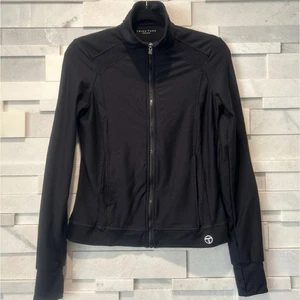TRINA TURK RECREATION Full Zip Funnel Neck Thumb Hole Mesh Inset Jacket XS  - Picture 1 of 8