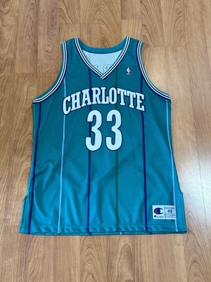 Authentic Alonzo Mourning Charlotte Hornets Champion jersey, size 48 (XL) - Image 1 of 4