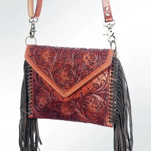 AD American Darling Envelope Hand Tooled Genuine Leather Women Bag Western - Bild 1 von 5