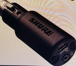 Shure MOTIV MVX2U Audio Interface XLR USB Auto Level 48V Phantomspeisung Mac Win - Bild 1 von 1