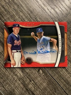 Phil Neikro 2018 Topps Tribute Generations of Excellence Red /10 Auto Braves - Image 1 of 3