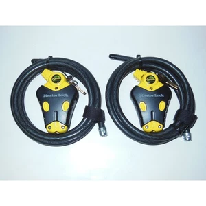 Nuevo* Juego de bloqueo de cable ajustable Master Lock Python de 6 pies llave negra/amarilla #3210 - Imagen 1 de 2