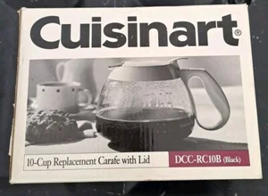 NEW in box! CUISINART 10-cup Replacement Glass Coffee Carafe ~ Black DCC-RC10B - Picture 1 of 1