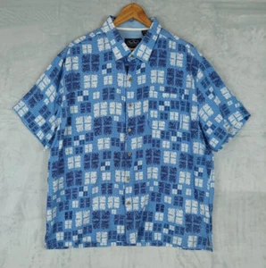 Nat Nast Mens Short Sleeve Button Up Shirt Tropical Hawaiian Silk Blend Sz XL - Picture 1 of 7