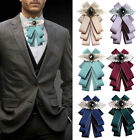 Men's Collar Men Bowtie Wedding Party Bow Tie Necktie Multi-layer Classic 1PCS