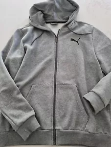 Puma Zip Up Grey Hoody Size Large As New Condition - Picture 1 of 7