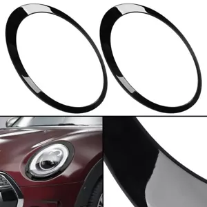 Anillos embellecedores faros negro brillante L+R para MINI Clubman F54 2014-2019 15 16 17 18 - Imagen 1 de 11