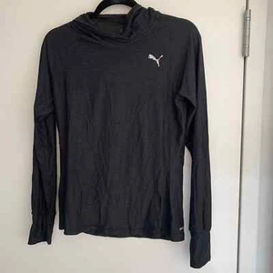 NWOT- Women's Black PUMA pull-over Running Hoodie - Picture 1 of 4