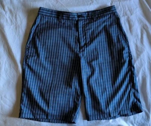 Adidas Mens Golf Shorts Size 32, Blue Plaid, Used. - Picture 1 of 7
