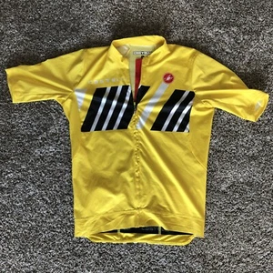 Castelli Hors Categorie Short Sleeve Men's Road Cycling Jersey Yellow Medium - Picture 1 of 3