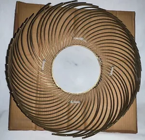 NEW! Modern Godinger Radial Fruit Bowl 96512 Marble & Brass Colored Metal - Picture 1 of 18