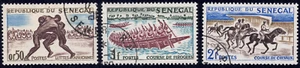 1961 Senegal - SC# 202-204 - Pirogues Racing - 3 Different Stamps - Used - Picture 1 of 2