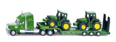 Siku Truck Low-Loader With 2 John Deere Tractors - Diecast Scale 1:87 - 1837 - Image 1 of 4