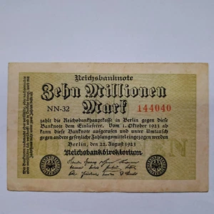 Zehn Millionen Mark 1923 Deutschland Reichsbanknote - Bild 1 von 2