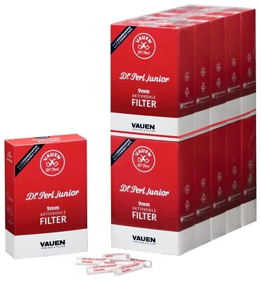 VAUEN Dr. Perl 100 Pfeifenfilter Aktivkohle 9mm | Filter JUBIG Stückzahl wählbar - Bild 1 von 3