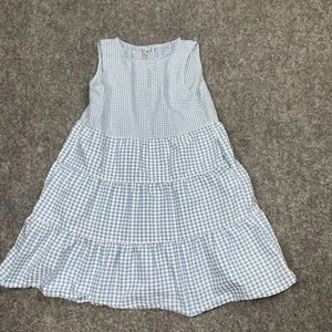 Uniqlo Dress Girls Size 5 Blue Gingham Cottage core Peasant - Picture 1 of 8