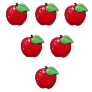 Red Shiny Apples! - Buttons for Craft Sewing Scrap - Shelly's Buttons and More - Picture 1 of 2