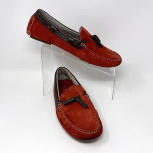 Mocasín de conducción Hush Puppies para mujer HPO Flex de cuero rojo granero plano talla 9-9,5 - Imagen 1 de 13