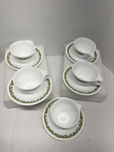 Juego de 5 policías y platillos diseño margarita perezosa flor de resorte Corelle - Imagen 1 de 6