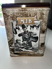 Vintage MJB coffee tin with western graphics Cowboy Photos, Preowned, 1980s