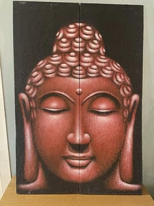 Diptychon Buddha Malerei - Bild 1 von 3