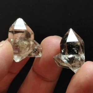 12g/2pcs/25mm Natural Herkimer Diamond Symbiotic Quartz Crystal Healing 3582 - Picture 1 of 17