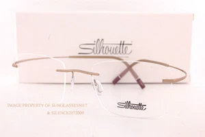 New Silhouette Eyeglass Frames TMA The Icon 5541 DQ 8540 Mercury Sand Titanium - Picture 1 of 5