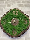 Hand Made Preserved Moss Wall Clock ,Perfect Christmas Gift