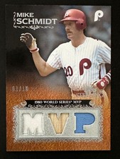 2009 Topps Sterling MVP Mike Schmidt /10 Game Used Bat Jersey