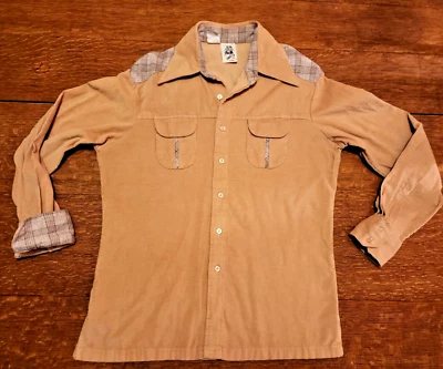 Vtg 1960 70's Kennington LTD California Mens Shirt L Cordorouy Western Club Wear - Image 1 of 4