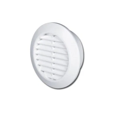White Mini Circle Air Vent Grille 60mm Furniture Ventilation Cover