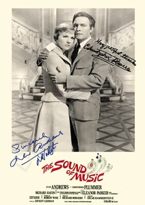 Julie Andrews Christopher Plummer The Sound of Music Vintage Autograph Photo RP - Picture 1 of 4